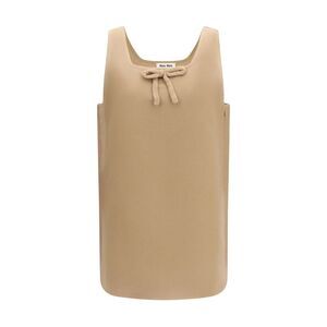 Miu Miu Beige Wool Oves Aries Casual Women's Dress